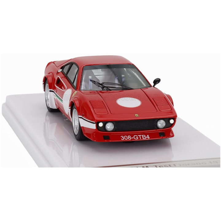 TECNOMODEL FERRARI 308 GTB4 LM N 0 TEST FIORANO ITALY 1976 NIKI LAUDA - RED WHITE 1/43