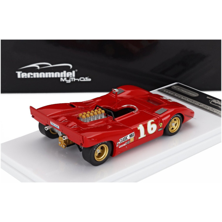 TECNOMODEL FERRARI 612 CAN-AM N 16 3rd MID-OHIO 1969 CHRIS AMON - RED 1/43
