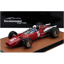 TECNOMODEL FERRARI F1 312 N 6 WINNER ITALY MONZA GP (with pilot figure) 1966 LUDOVICO SCARFIOTTI - RED 1/18