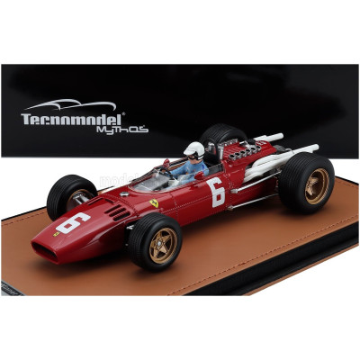 TECNOMODEL FERRARI F1 312 N 6 WINNER ITALY MONZA GP (with pilot figure) 1966 LUDOVICO SCARFIOTTI - RED 1/18