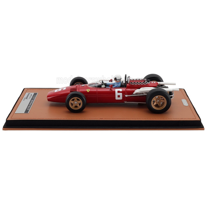 TECNOMODEL FERRARI F1 312 N 6 WINNER ITALY MONZA GP (with pilot figure) 1966 LUDOVICO SCARFIOTTI - RED 1/18