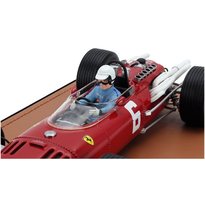 TECNOMODEL FERRARI F1 312 N 6 WINNER ITALY MONZA GP (with pilot figure) 1966 LUDOVICO SCARFIOTTI - RED 1/18