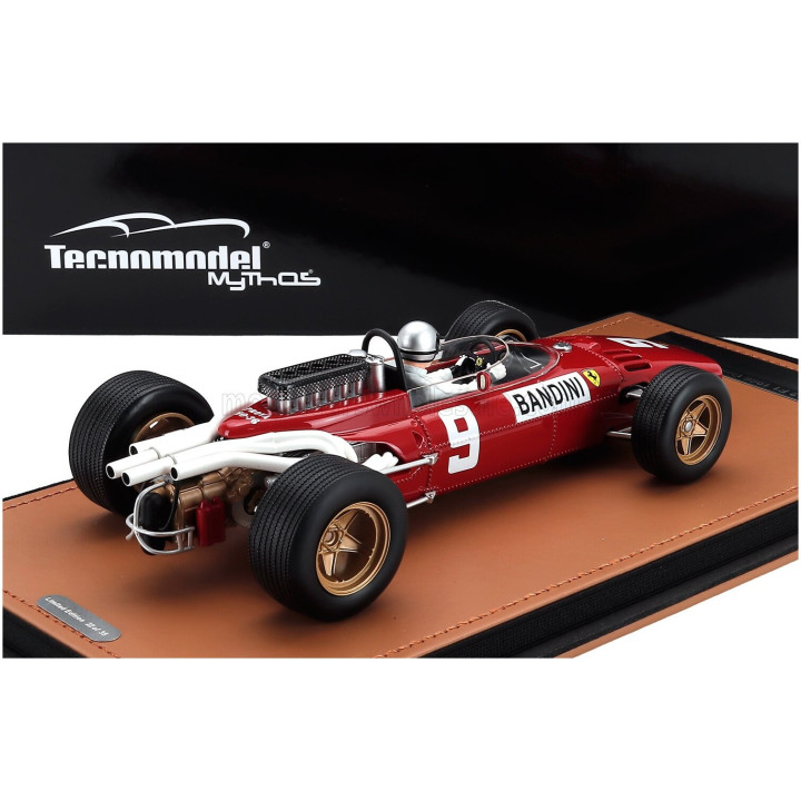 TECNOMODEL FERRARI F1 312 N 9 GERMAN GP (with pilot figure) 1966 LORENZO BANDINI - RED 1/18