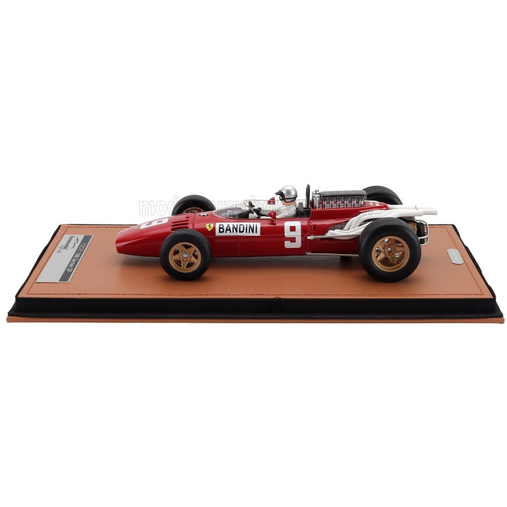 TECNOMODEL FERRARI F1 312 N 9 GERMAN GP (with pilot figure) 1966 LORENZO BANDINI - RED 1/18
