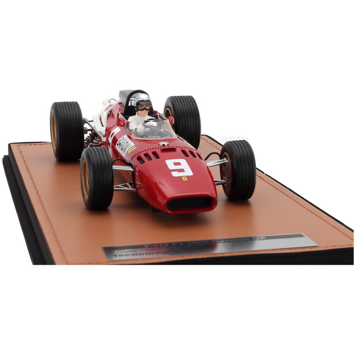 TECNOMODEL FERRARI F1 312 N 9 GERMAN GP (with pilot figure) 1966 LORENZO BANDINI - RED 1/18
