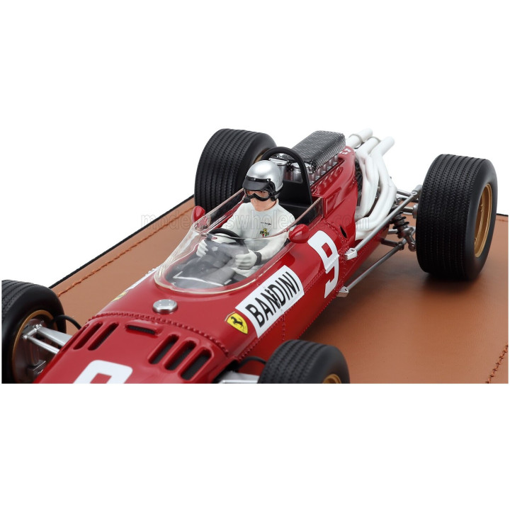 TECNOMODEL FERRARI F1 312 N 9 GERMAN GP (with pilot figure) 1966 LORENZO BANDINI - RED 1/18