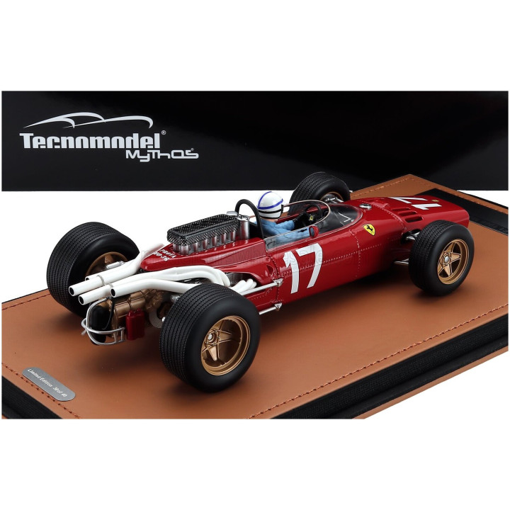 TECNOMODEL FERRARI F1 312 N 17 MONACO GP (with pilot figure) 1966 JOHN SURTEES - RED 1/18