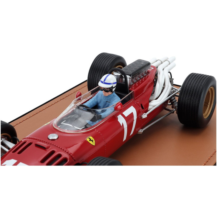 TECNOMODEL FERRARI F1 312 N 17 MONACO GP (with pilot figure) 1966 JOHN SURTEES - RED 1/18