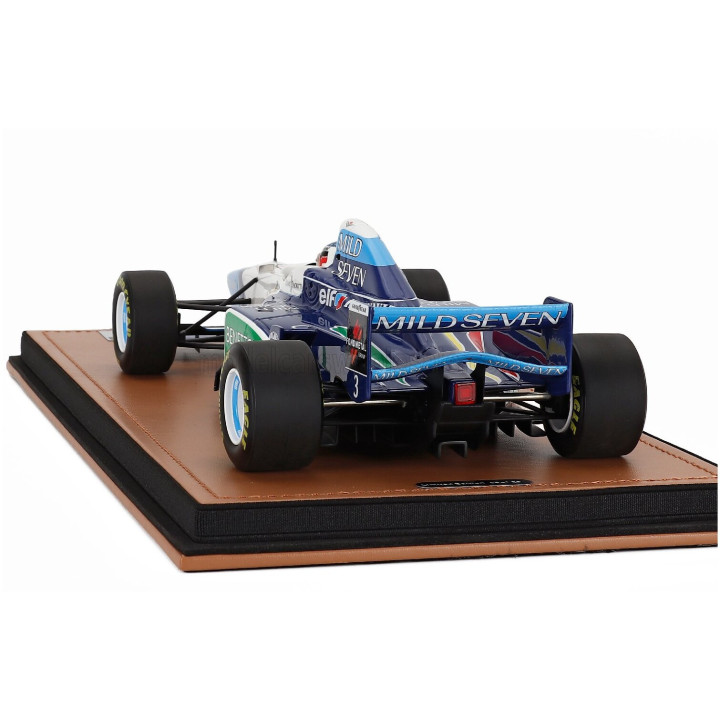 TECNOMODEL BENETTON F1 B196 TEAM RENAULT MILD SEVEN N 3 ARGENTINA GP (with pilot figure) 1996 JEAN ALESI - WHITE LIGHT BLUE
