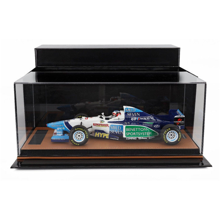 TECNOMODEL BENETTON F1 B196 TEAM RENAULT MILD SEVEN N 3 ARGENTINA GP (with pilot figure) 1996 JEAN ALESI - WHITE LIGHT BLUE