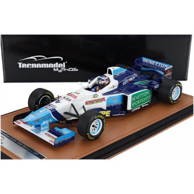 TECNOMODEL BENETTON F1 B196 TEAM RENAULT MILD SEVEN N 4 MONACO GP (with pilot figure) 1996 GERHARD BERGER - WHITE LIGHT BLUE