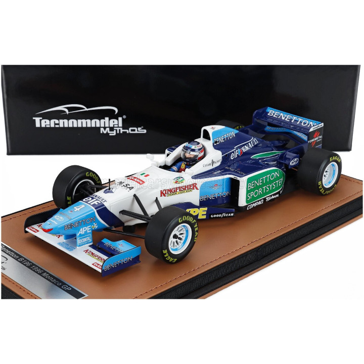 TECNOMODEL BENETTON F1 B196 TEAM RENAULT MILD SEVEN N 4 MONACO GP (with pilot figure) 1996 GERHARD BERGER - WHITE LIGHT BLUE