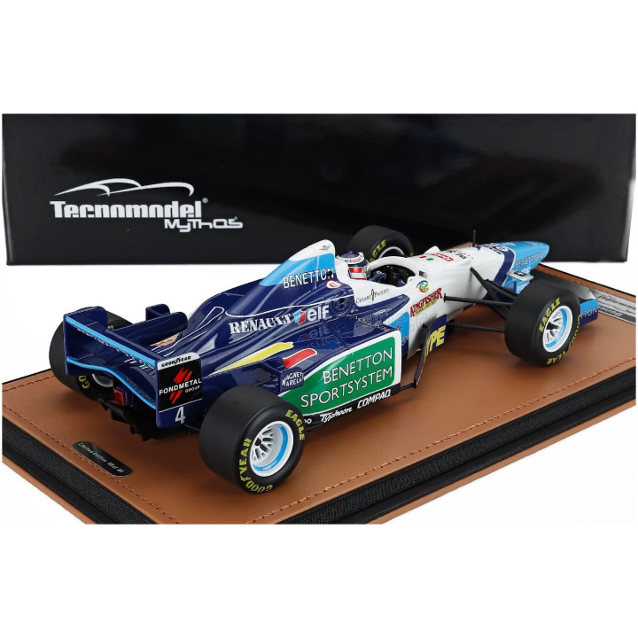 TECNOMODEL BENETTON F1 B196 TEAM RENAULT MILD SEVEN N 4 MONACO GP (with pilot figure) 1996 GERHARD BERGER - WHITE LIGHT BLUE