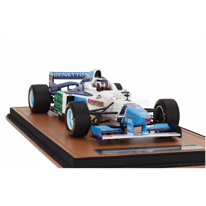 TECNOMODEL BENETTON F1 B196 TEAM RENAULT MILD SEVEN N 4 MONACO GP (with pilot figure) 1996 GERHARD BERGER - WHITE LIGHT BLUE