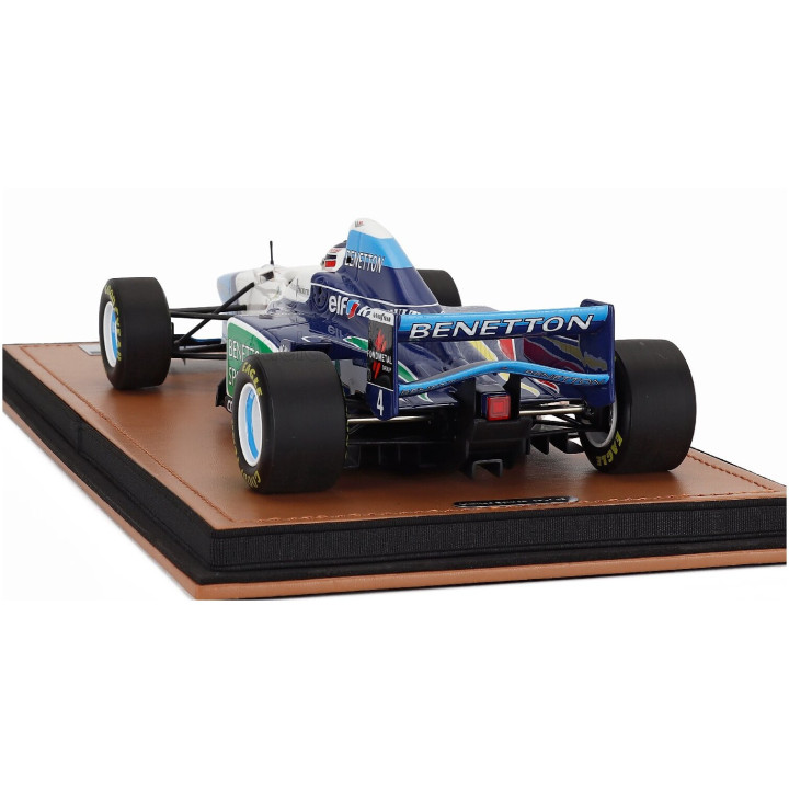 TECNOMODEL BENETTON F1 B196 TEAM RENAULT MILD SEVEN N 4 MONACO GP (with pilot figure) 1996 GERHARD BERGER - WHITE LIGHT BLUE