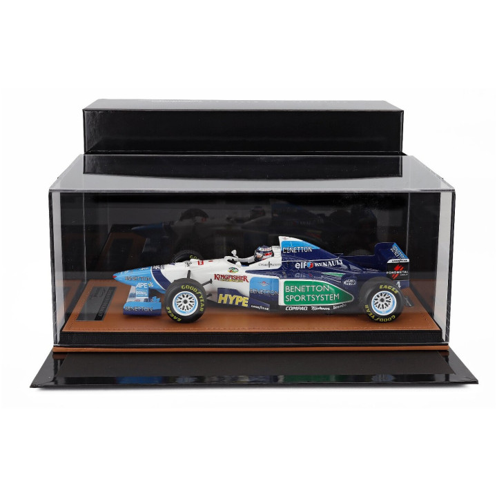 TECNOMODEL BENETTON F1 B196 TEAM RENAULT MILD SEVEN N 4 MONACO GP (with pilot figure) 1996 GERHARD BERGER - WHITE LIGHT BLUE
