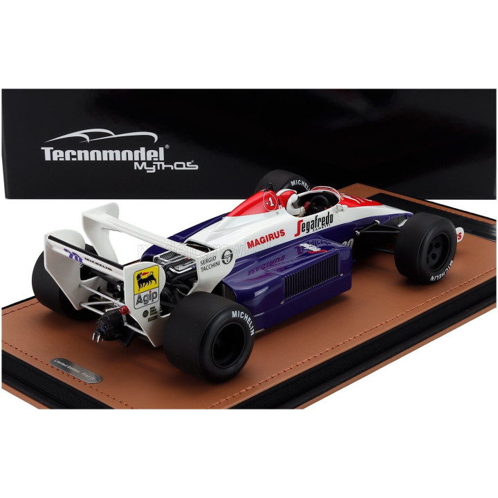 TECNOMODEL TOLEMAN F1 TG184 HART TURBO N 20 USA GP (with pilot figure) 1984 JOHNNY CECOTTO - BLUE WHITE RED 1/18