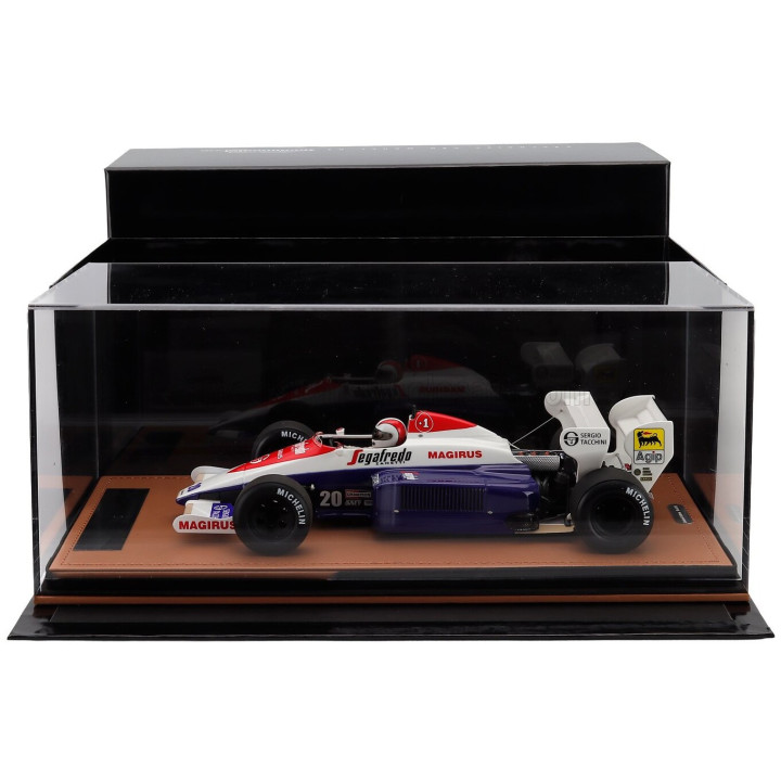 TECNOMODEL TOLEMAN F1 TG184 HART TURBO N 20 USA GP (with pilot figure) 1984 JOHNNY CECOTTO - BLUE WHITE RED 1/18
