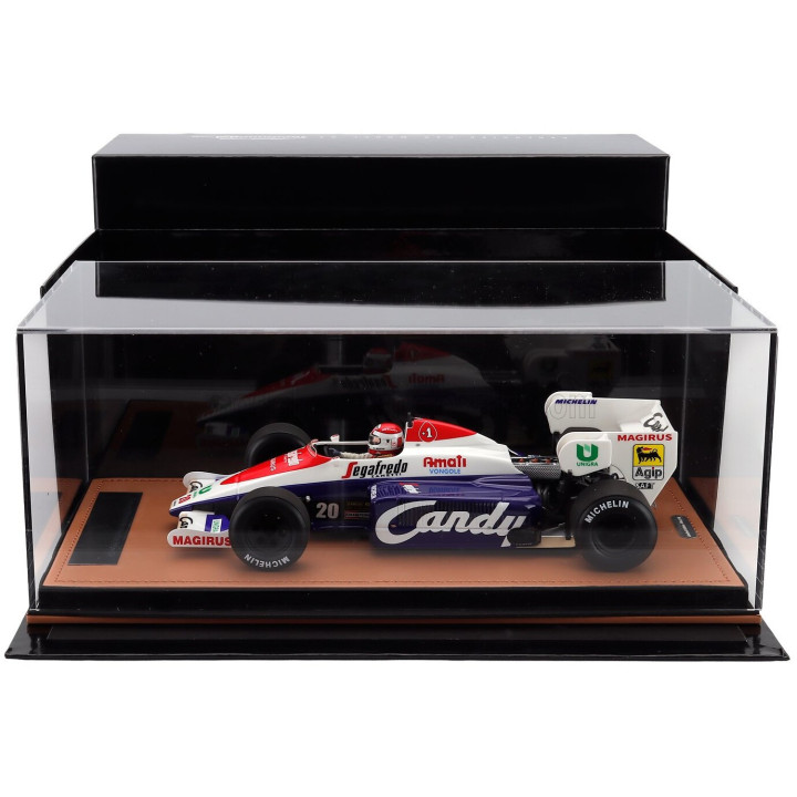 TECNOMODEL TOLEMAN F1 TG184 HART TURBO N 20 PRACTICE ITALY GP (with pilot figure) 1984 PIERLUIGI MARTINI - BLUE WHITE RED 1/18