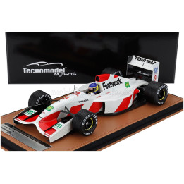TECNOMODEL FOOTWORK F1 FA13 MUGEN HONDA N 9 SPAIN GP WITH RAIN TIRES (with pilot figure) 1992 MICHELE ALBORETO - WHITE RED 1/18