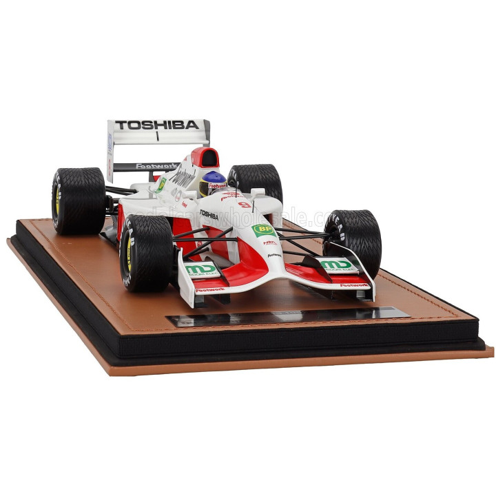 TECNOMODEL FOOTWORK F1 FA13 MUGEN HONDA N 9 SPAIN GP WITH RAIN TIRES (with pilot figure) 1992 MICHELE ALBORETO - WHITE RED 1/18