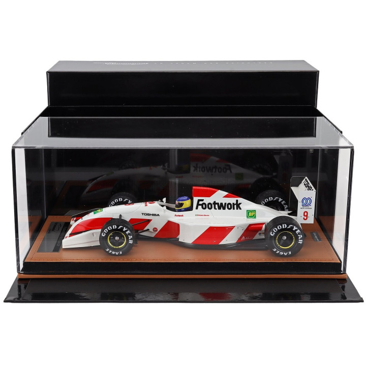 TECNOMODEL FOOTWORK F1 FA13 MUGEN HONDA N 9 SPAIN GP WITH RAIN TIRES (with pilot figure) 1992 MICHELE ALBORETO - WHITE RED 1/18
