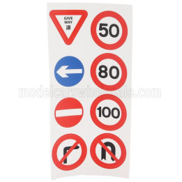 TINY TOYS ACCESSORIES SET SEGNALI STRADALI - TRAFFIC SIGNS CHINA 1/43