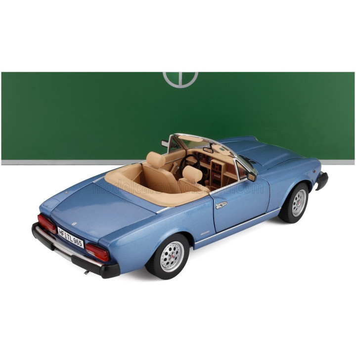 TOURING MODELCARS FIAT 124 PININFARINA SPIDER EUROPA CABRIOLET SOFT-TOP 1982 - LIGHT BLUE MET 1/18
