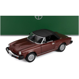 TOURING MODELCARS FIAT 124 PININFARINA SPIDER EUROPA CABRIOLET SOFT-TOP 1982 - BROWN MET 1/18