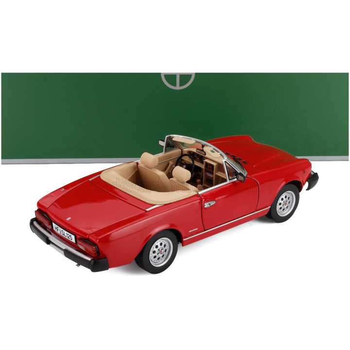 TOURING MODELCARS FIAT 124 PININFARINA SPIDER EUROPA CABRIOLET SOFT-TOP 1982 - RED 1/18