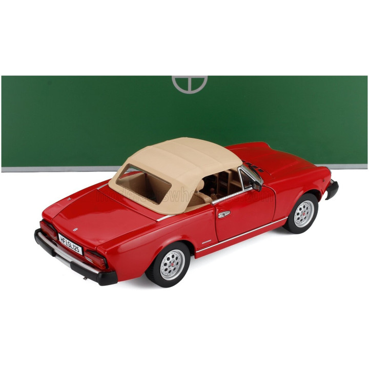 TOURING MODELCARS FIAT 124 PININFARINA SPIDER EUROPA CABRIOLET SOFT-TOP 1982 - RED 1/18