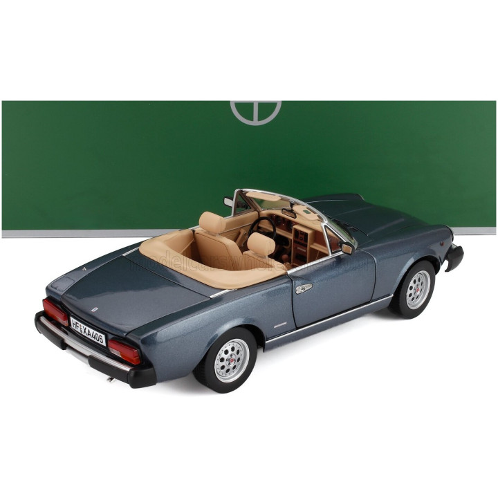 TOURING MODELCARS FIAT 124 PININFARINA SPIDER EUROPA CABRIOLET SOFT-TOP 1982 - BLUE MET 1/18