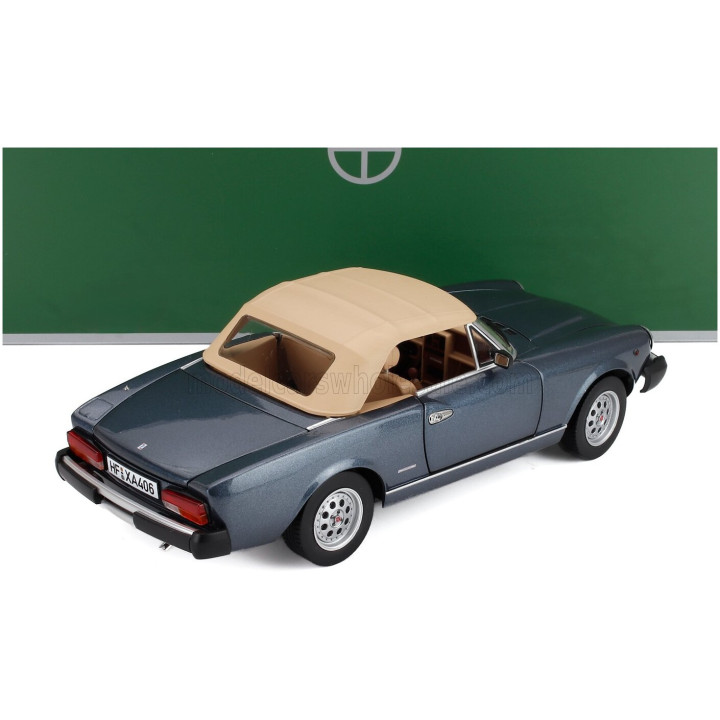 TOURING MODELCARS FIAT 124 PININFARINA SPIDER EUROPA CABRIOLET SOFT-TOP 1982 - BLUE MET 1/18