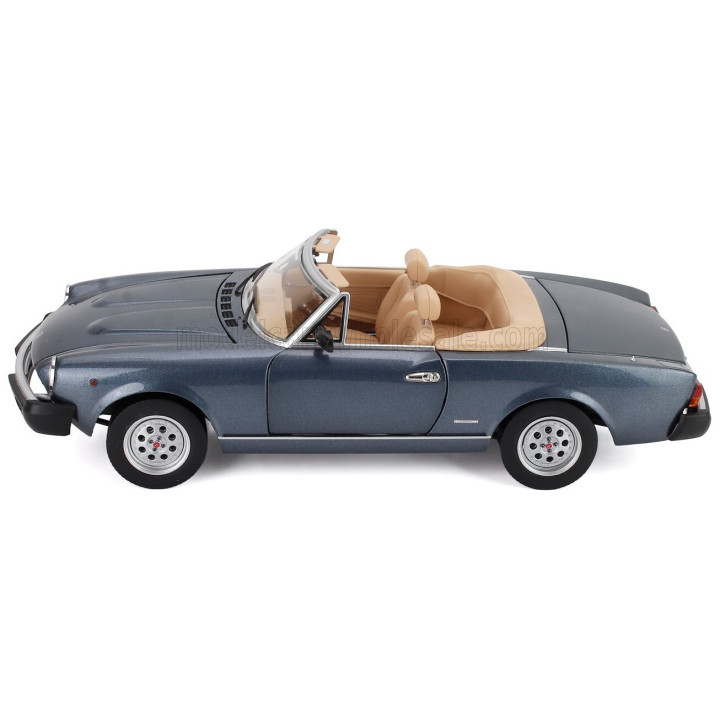 TOURING MODELCARS FIAT 124 PININFARINA SPIDER EUROPA CABRIOLET SOFT-TOP 1982 - BLUE MET 1/18