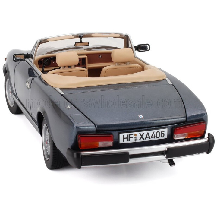 TOURING MODELCARS FIAT 124 PININFARINA SPIDER EUROPA CABRIOLET SOFT-TOP 1982 - BLUE MET 1/18