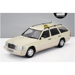 TRIPLE9 MERCEDES BENZ E-CLASS (S124) T-MODEL SW STATION WAGON GERMAN TAXI 1995 - IVORY 1/18