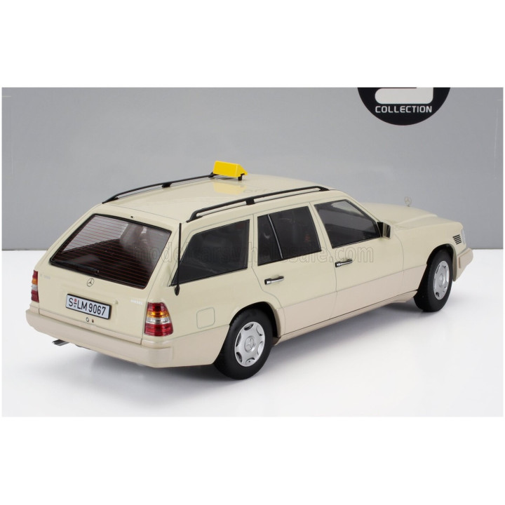 TRIPLE9 MERCEDES BENZ E-CLASS (S124) T-MODEL SW STATION WAGON GERMAN TAXI 1995 - IVORY 1/18