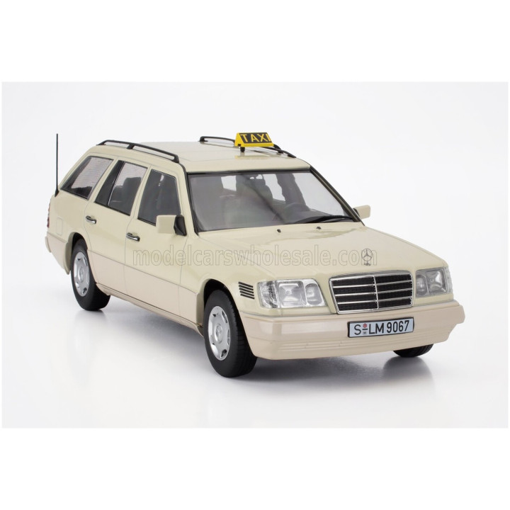 TRIPLE9 MERCEDES BENZ E-CLASS (S124) T-MODEL SW STATION WAGON GERMAN TAXI 1995 - IVORY 1/18