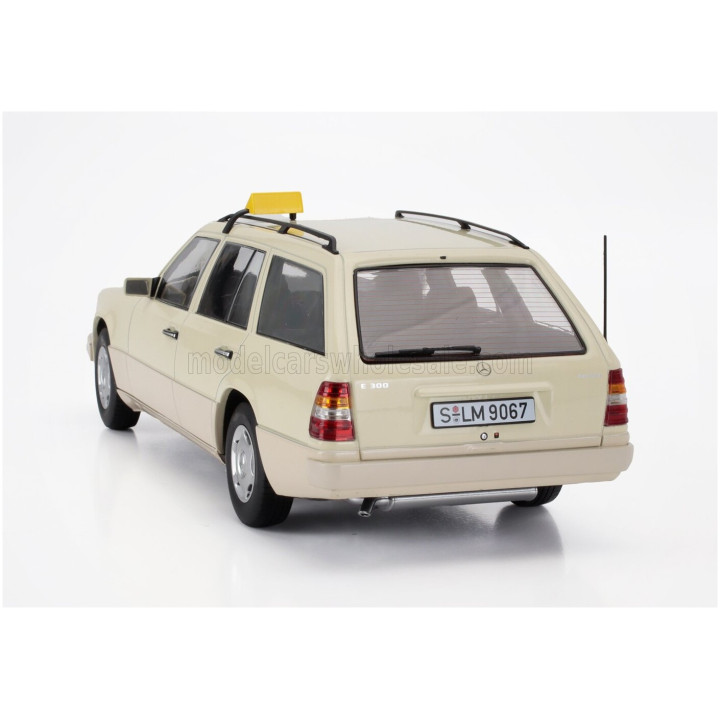 TRIPLE9 MERCEDES BENZ E-CLASS (S124) T-MODEL SW STATION WAGON GERMAN TAXI 1995 - IVORY 1/18