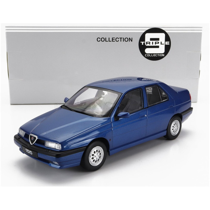 TRIPLE9 ALFA ROMEO 155 1996 GREY INTERIOR - BLUE MET 1/18