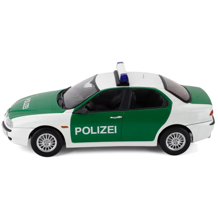 TRIPLE9 ALFA ROMEO 156 POLIZEI 1998 - WHITE GREEN 1/18