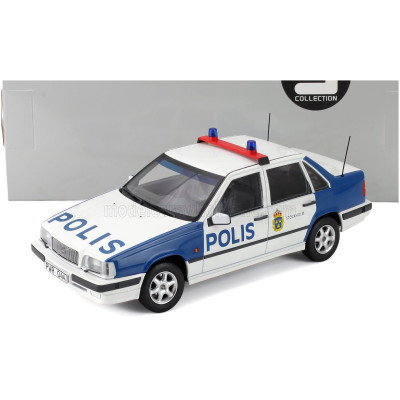TRIPLE9 VOLVO 850 POLITIE 1993 - WHITE BLUE RED 1/18