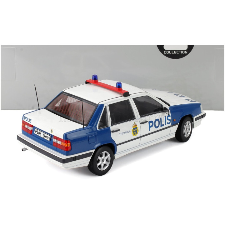 TRIPLE9 VOLVO 850 POLITIE 1993 - WHITE BLUE RED 1/18