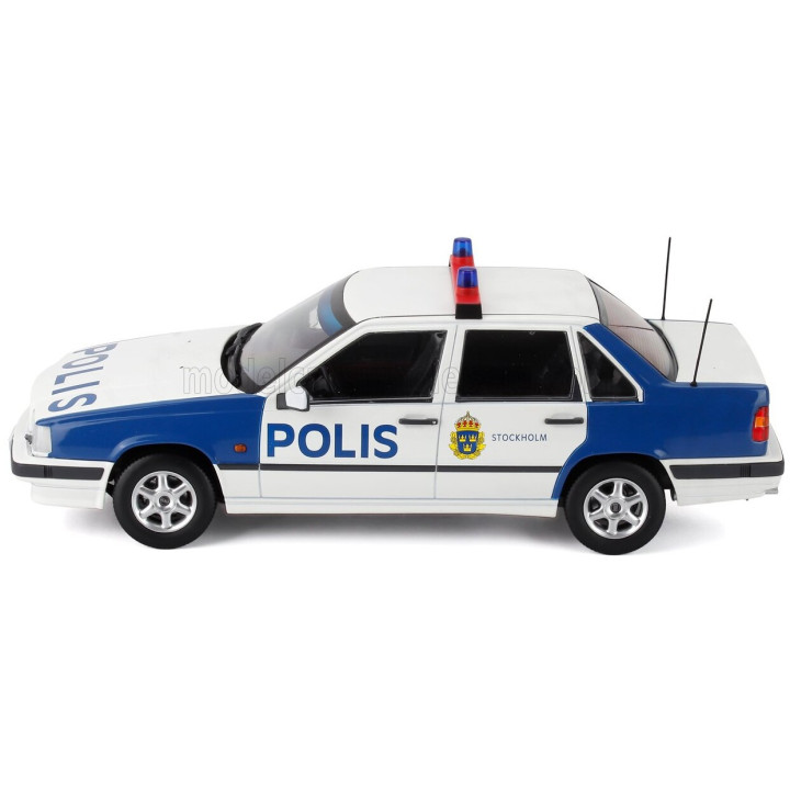 TRIPLE9 VOLVO 850 POLITIE 1993 - WHITE BLUE RED 1/18