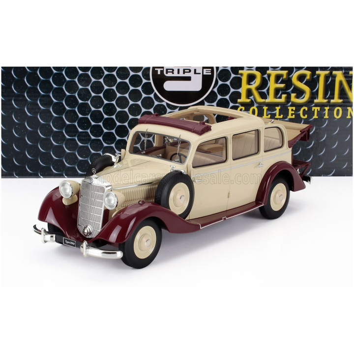 TRIPLE9 MERCEDES BENZ 260D PULLMAN LANDAULET SEMICONVERTIBLE OPEN 1936 - BEIGE RED 1/18