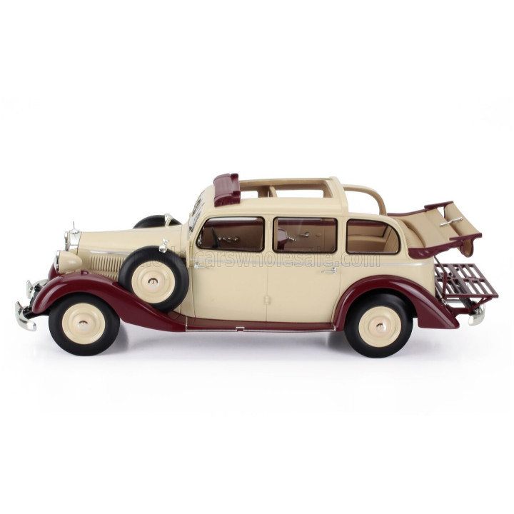 TRIPLE9 MERCEDES BENZ 260D PULLMAN LANDAULET SEMICONVERTIBLE OPEN 1936 - BEIGE RED 1/18