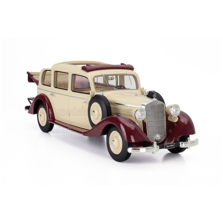 TRIPLE9 MERCEDES BENZ 260D PULLMAN LANDAULET SEMICONVERTIBLE OPEN 1936 - BEIGE RED 1/18