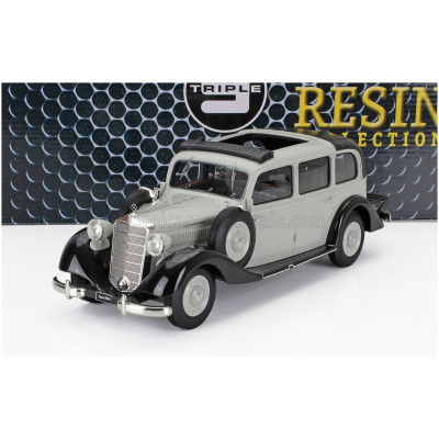 TRIPLE9 MERCEDES BENZ 260D PULLMAN LANDAULET OPEN ROOF 1936 - GREY BLACK 1/18
