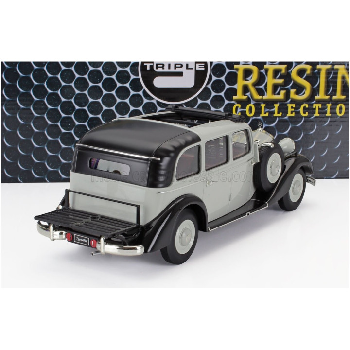 TRIPLE9 MERCEDES BENZ 260D PULLMAN LANDAULET OPEN ROOF 1936 - GREY BLACK 1/18