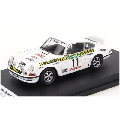 TROFEU PORSCHE 911 CARRERA RS (night version) N 11 RALLY PORTUGAL 1976 ANTONIO BORGES - JOAO ANJOS - WHITE 1/43